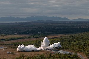 First Australian-made rocket crashes after 14 seconds of flight in a failed attempt to reach orbit