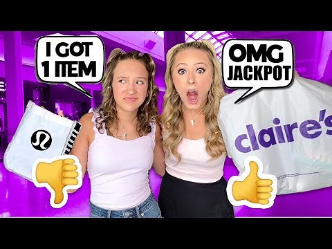 WE SPENT $100 AT TEN DIFFERENT STORES IN THE MALL CHALLENGE 🛍😱🤑