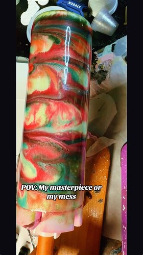 I’m loving every minute of creating these epoxy cups—because the magic always starts a little messy