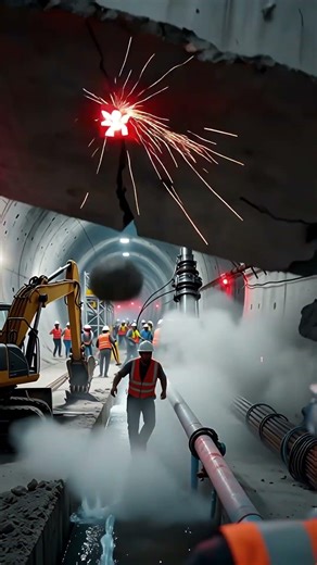 UNBELIEVABLE: Tunnel Collapse Survival! | Extreme Construction Disaster #aicinematic #aidisaster