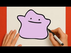 Como Desenhar o Ditto (Pokémon) 🟣 | Desenho Fácil Passo a Passo