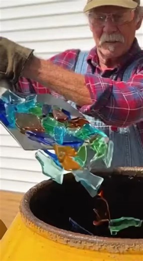 Transforming Broken Glass into Beautiful Porch Decor