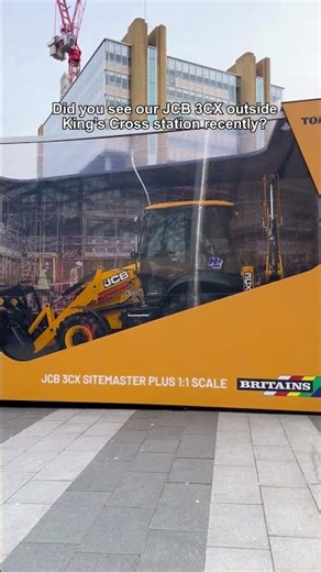 Did you spot a JCB 3CX boxed up outside King’s Cross Station in London?