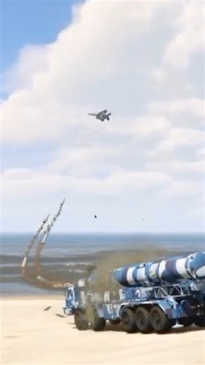 Ground Base S-500 Defense System Quickly Target Combat Fighter Jets GTAV #GTA5 #shorts