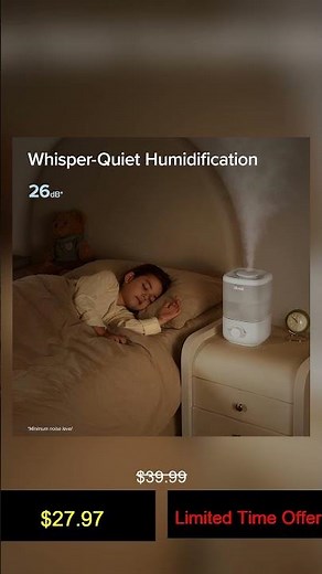 LEVOIT Top Fill Humidifiers for Bedroom, 2.5L Tank for Large Room, Easy to Fill & Clean, 28dB Q