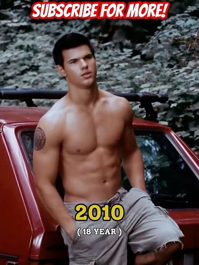 Taylor Lautner 2001 to now #shorts #thenandnow #taylorlautner