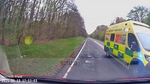 Don’t be a numpty like the red car. If the blues and twos appear behind you, pull over and stop when it’s safe to do so. Do what this driver did and you don’t “help”, you just turn yourself into a mobile roadblock… and nobody wins, least of all the patient in the back. | UK Ambulance Humour
