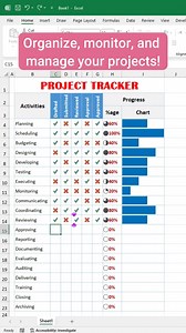 How to build a basic project tracker. #Excel #exceltip #tracker #exceltips | Shamsudeen Idris