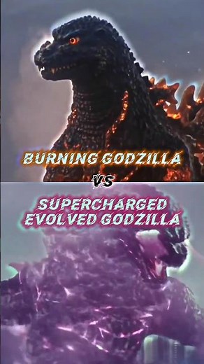 Burning Godzilla VS Supercharged Evolved Godzilla