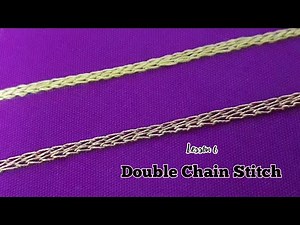 Aari Work Tutorial 6 | Aari Double Chain Stitch with Practice Shapes