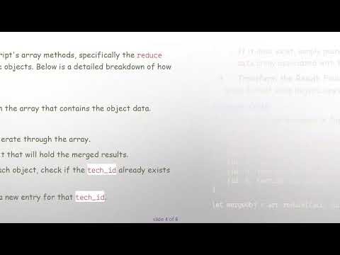 Efficiently Merge Objects in an Array by Key in JavaScript