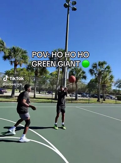 Basketball Skills with the Green Giant Character
