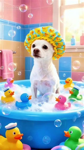 Pampered Pup by @Happy Dogs Zoey & Jack 🐾 Adorable template!! 🐾❤️🐾 #bath #millie #bubbles #doglover