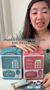 Paano kapag nakalimutan ang password? Paano i-reset etong trending na atm alkansya? #aizagayagaya #atmalkansya #trendingalkansya #piggybank #savingsbox | Aiza Finds