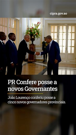 Presidente da República conferiu posse a cinco novos Governadores provinciais| Palácio Presidencial, 18. Dez. 2024 | Governo de Angola