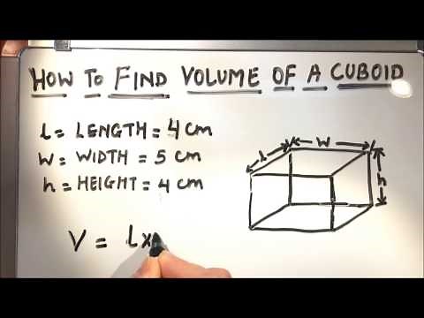 HOW TO FIND VOLUME OF A CUBOID