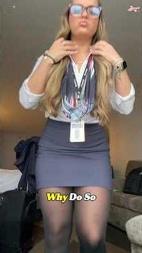 Why Do So Many Flight Attendants Wear Stockings? #foryou #usa #flightattendant #aviation #cabincrew