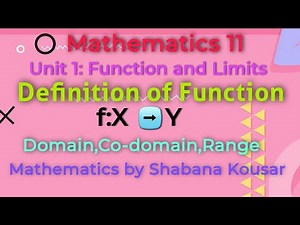 Definition of Function, domain,codomain and range of a function.maths 11#math#mathematics