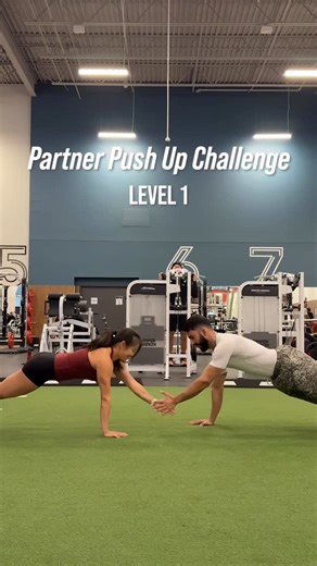 Razi Khan on Instagram: "Who can do this Partner Push Up Challenge? Grab a friend and try to complete all 3 levels. 👀🔥 - - #pushup #workout #gym #fitness #challenge"