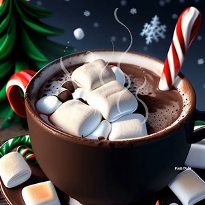 Hot Chocolate, marshmallows, and candy canes. | Pam's Gifs and Videos