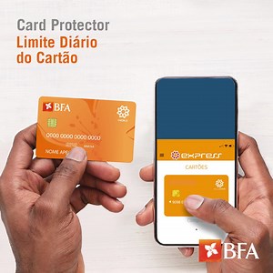 Para que use o multicaixa BFA com maior segurança e conforto, agora pode definir o limite diário de utilização do cartão. Esta solução permite aos Clientes BFA definir um montante máximo diário das operações financeiras a efectuar com o cartão. | BFA - Banco de Fomento Angola