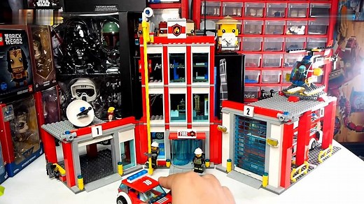 乐高搭建：乐高城市组消防局系列60110消防总局评测