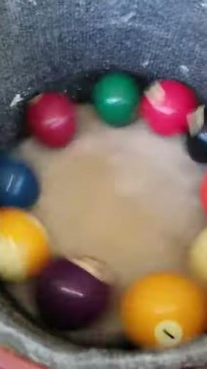 Billiard ball DIY cleaner/polisher