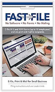 ComplyRight Fast File Card | 10 Filings | E-File, Print & Mail | W-2 & 1099 Forms (FASTFILE10AMZ)