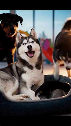 🐶 Adorable Husky Dad's Sweetest Moments with His Son! 🥺❤️