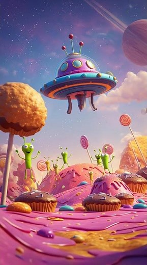 a cartoon spaceship landing on a planet 1 #animation #cartoonnetworkcartoon #cartoon