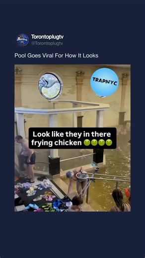 TorontoPlugTV on Instagram: "This public swimming pool is going viral — and not for a good reason. What was supposed to be a place for families, kids, and the community to cool off has turned into a heated conversation online after photos and videos showed what many people are calling a dirty, poorly maintained public pool. From cloudy water to visible debris, viewers are questioning how something meant for public health and safety could end up looking like this. Public pools are held to strict