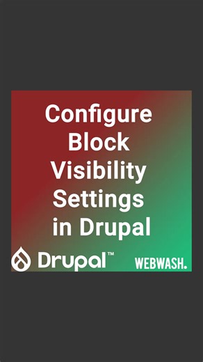 Control where blocks appear in Drupal without code. - Go to