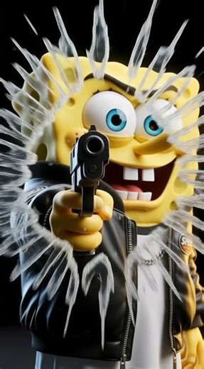 SpongeBob Gun Firing Live Wallpaper #aiart #livewallpaper #spongebob #iphone #amoled #fypyoutube