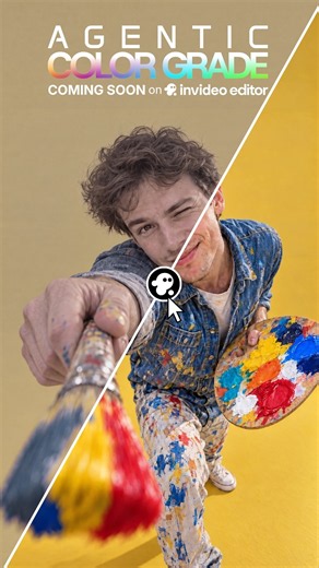 Agentic Colour Grade coming soon to the invideo Editor