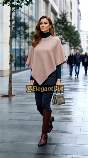 How to Style a Poncho: Elegant Fall & Winter Outfit Idea 🇺🇸