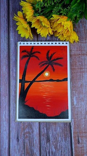 Beautiful Acrylic Painting Ideas for Beginners | Canvas Art Tutorial