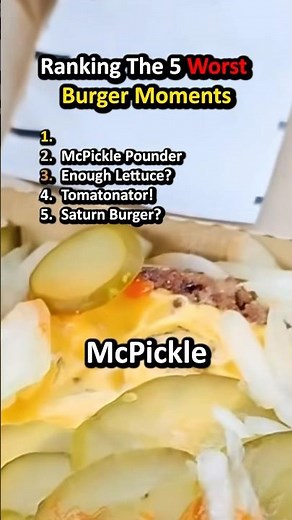 Ranking The Worst Burger Moments 🍔