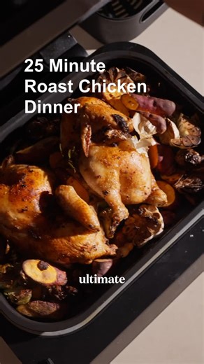 The Pantry Boy on Instagram: "Weeknight Air Fryer Roast Chicken Fuss free & undoubtedly delicious one to save for the mid week dinners you dont feel like cooking. Chicken 1 whole Garlic 2 cloves Paprika 1 tsp Rosemary 2 sprig (chopped) Oil 1 tbs Salt 1 tsp Sweet potato 300g Brussel Sprouts 300g Garlic 2 heads #chicken #airfryer #easyrecipe"