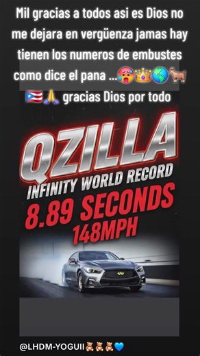gracias Dios por todo seguimos firmes @Built By Zilla @racebox the best team... stock engine trans diff world record reset....Qzilla on build territory
