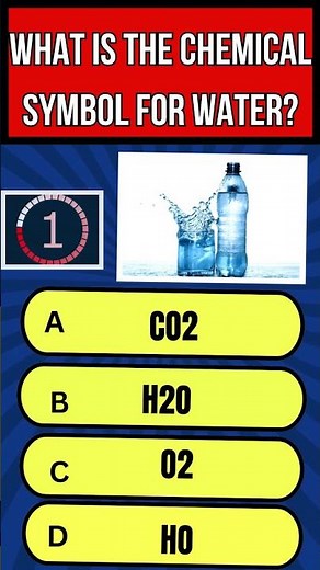 What is the Chemical Symbol for Water? 💧 Essential Science Quiz! #generalknowledge