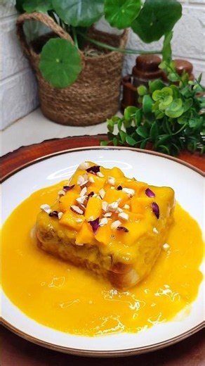 🥭🍞 Mango Milk Toast—sweet & creamy delight! 😍 MangoMilkToast #SummerBreakfast #summerspecial