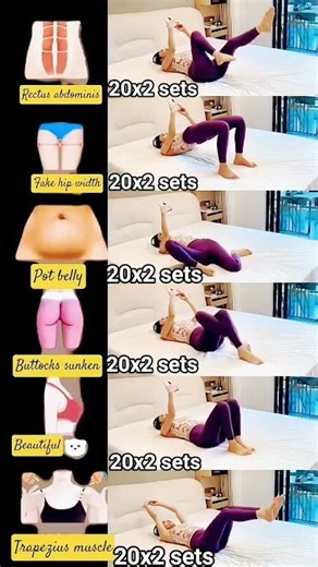 do daily at home simple exercise every day at home 20x2 sets daily#fitness #exercise #weightloss✅👍💪✅
