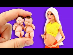 5 Minute BARBIE Hacks : 40 DIY Miniatures: miniature phone, makeup and more