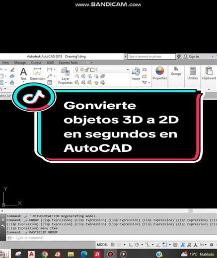 Aprende a convertir objetos 3D en proyecciones 2d en segundos con el comando flatten en Autocad. #autocadtip #arquitectura #autocad #autocadtips #autoCAD #autocadtutorial #
