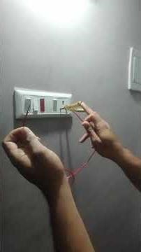 Neutral line checking with Tester and Wire in Switch box