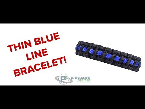 How To Make A Thin Blue Line Police Paracord Bracelet
