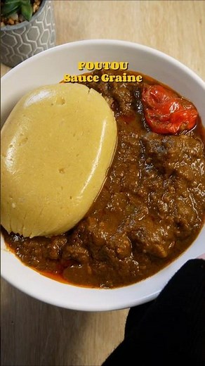 Recette de Foutou Sauce graine #recette #ideerepas #foutou #saucegraine #ammey #shortvideo