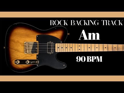 Rock Ballad Guitar Backing Track in Am 90 Bpm