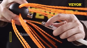 VEVOR 20ft 6 Rods Chimney Sweep Kit, Rotary Chimney Brush Kit Driven by Drill, Chimney Cleaning Tool Kits for Sweeping Fireplace Flue