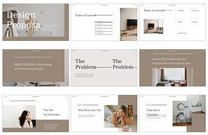 Modèles PowerPoint de proposition de conception de couleurs chaudes de simplicité moderne, PPT, S2-041 - Etsy France